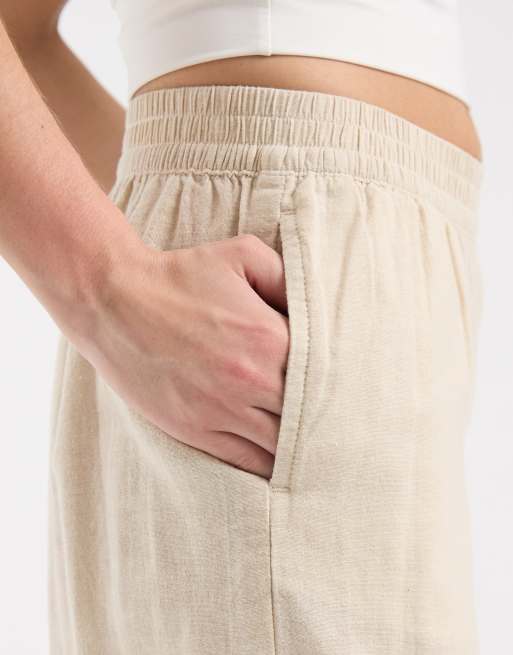 JJXX - Pantaloni in misto lino beige, 4 di 5