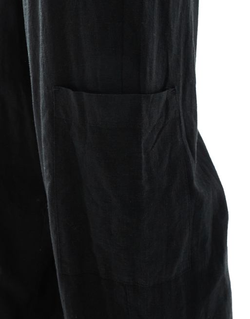 JJXX - Pantaloni in misto lino neri, 2 di 5