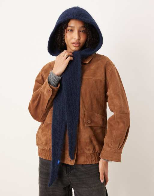 JJXX - Passamontagna blu navy lavorato a maglia