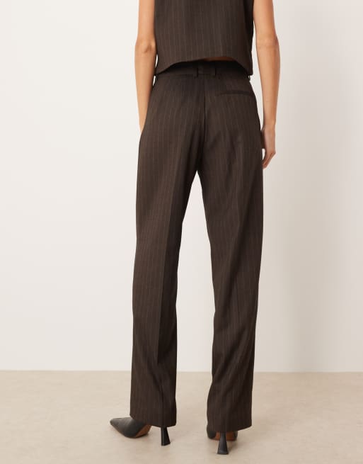 JJXX pinstripe pants in brown - part of a set, 3 of 5