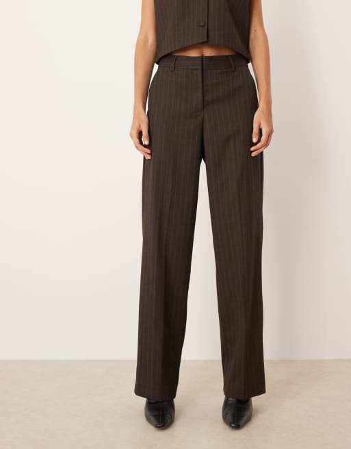 JJXX pinstripe pants in brown - part of a set, 4 of 5