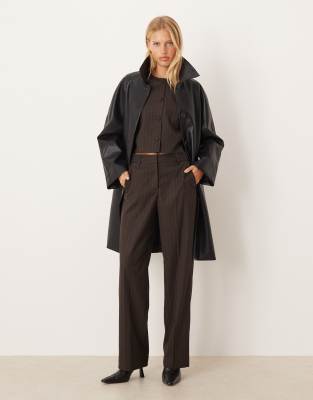 Jjxx Pinstripe Vest In Brown