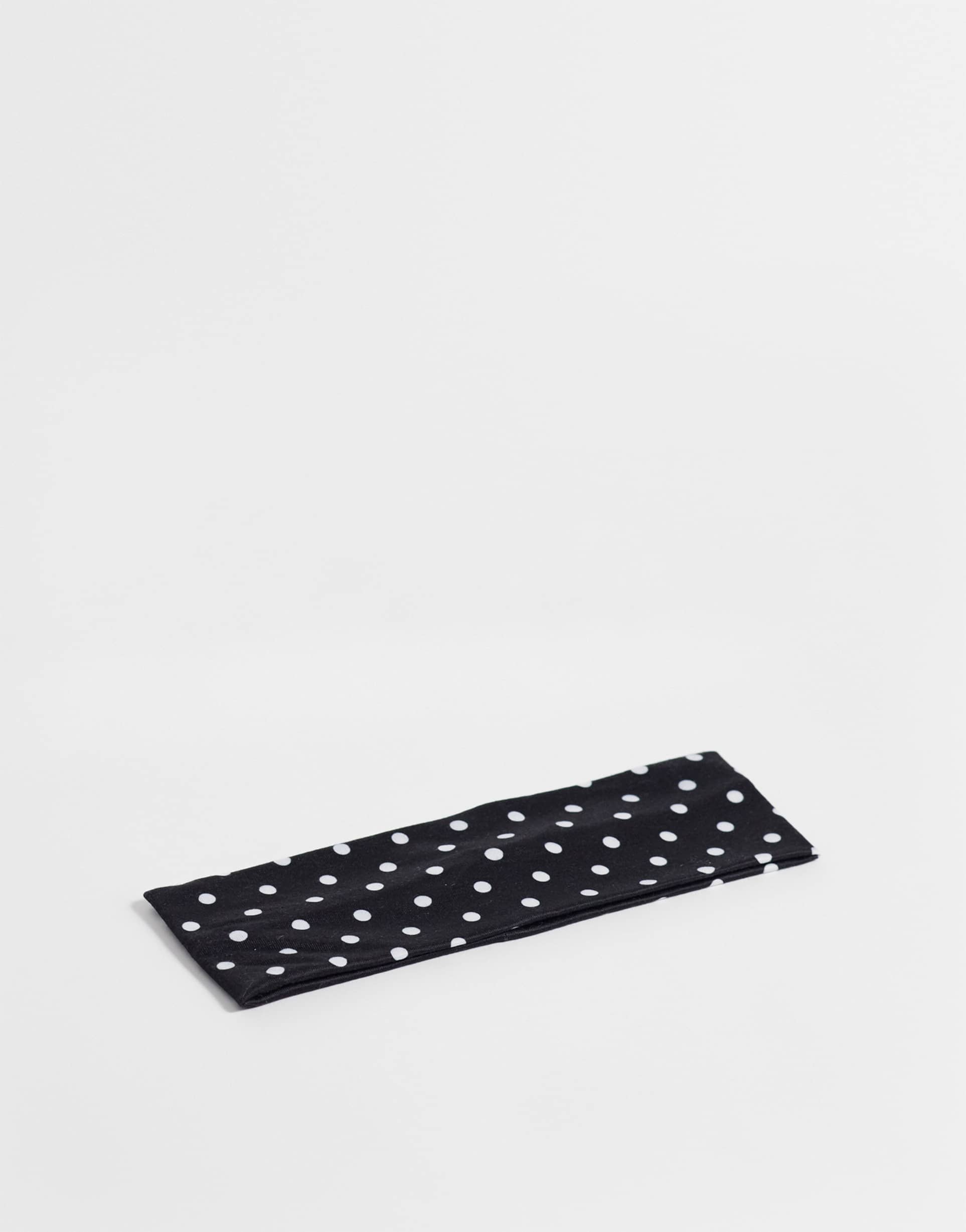 jjxx polka dot jersey headband in black