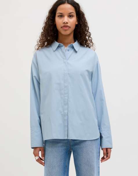 JJXX Poplin shirt in skyway 2 - view 1