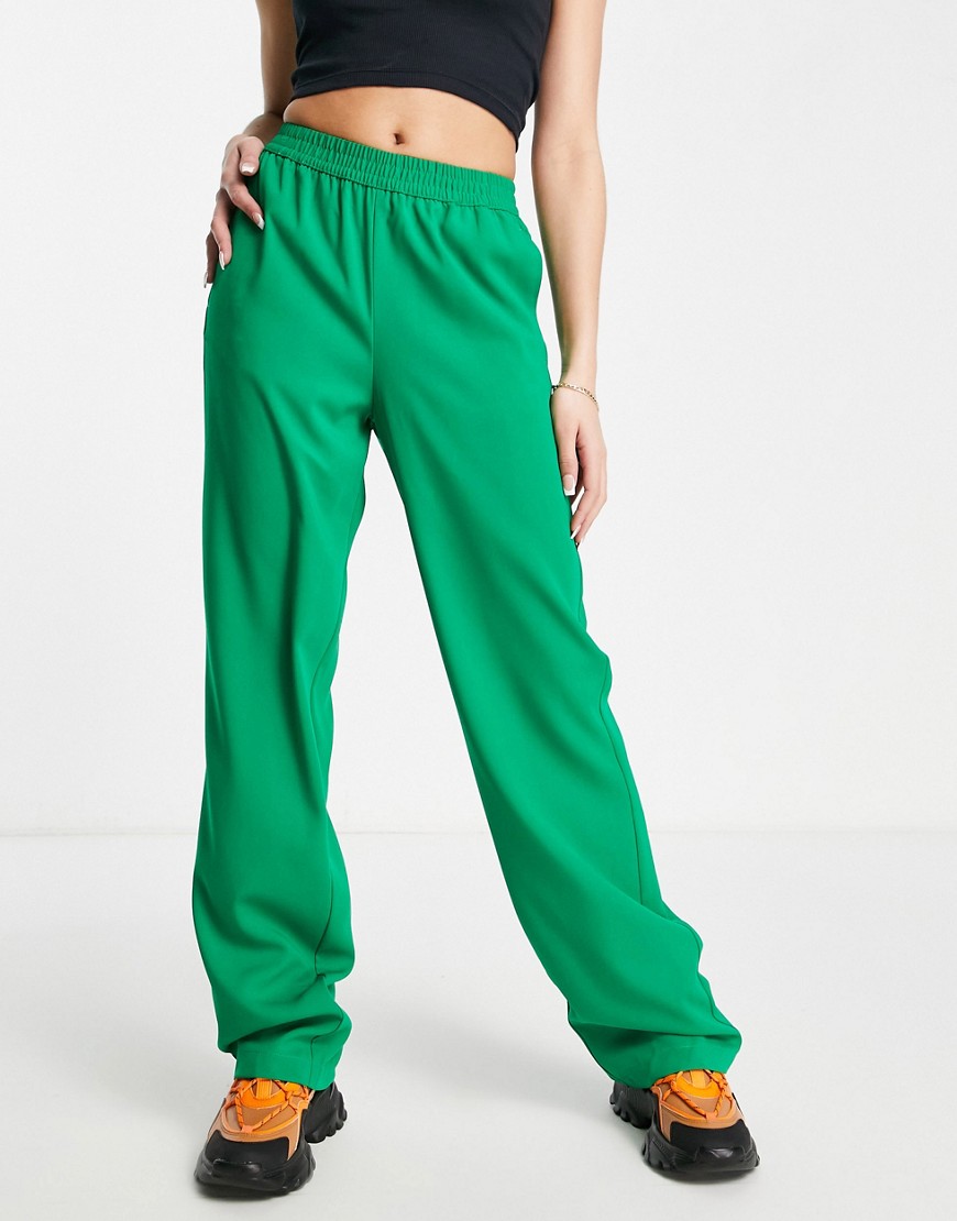 JJXX Poppy tailored dad trousers in bright green
