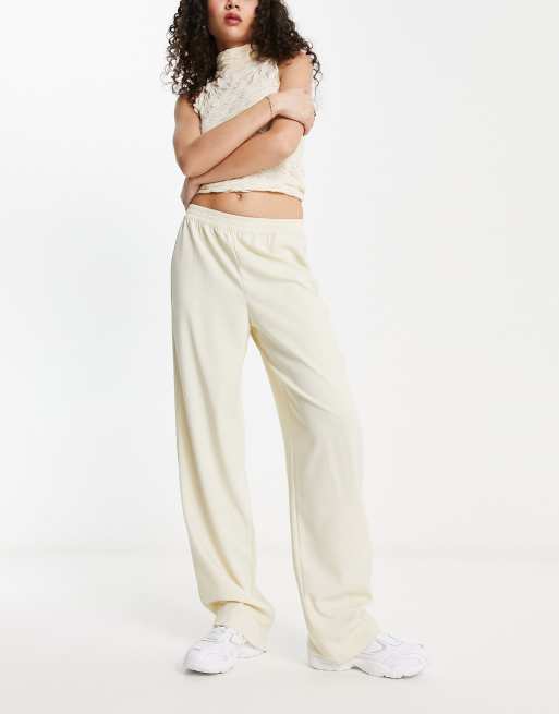 JJXX Poppy tailored dad trousers in cream