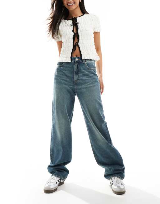 JJXX - Posede jeans i mellemvask i 90'er-stil