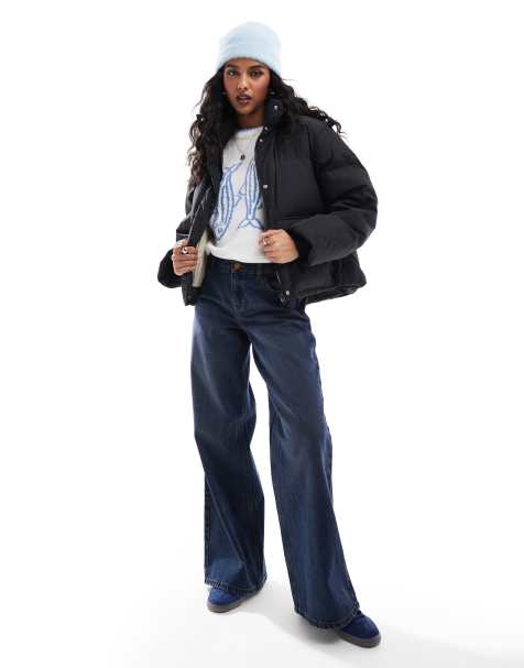 JJXX  cropped down puffer in black 