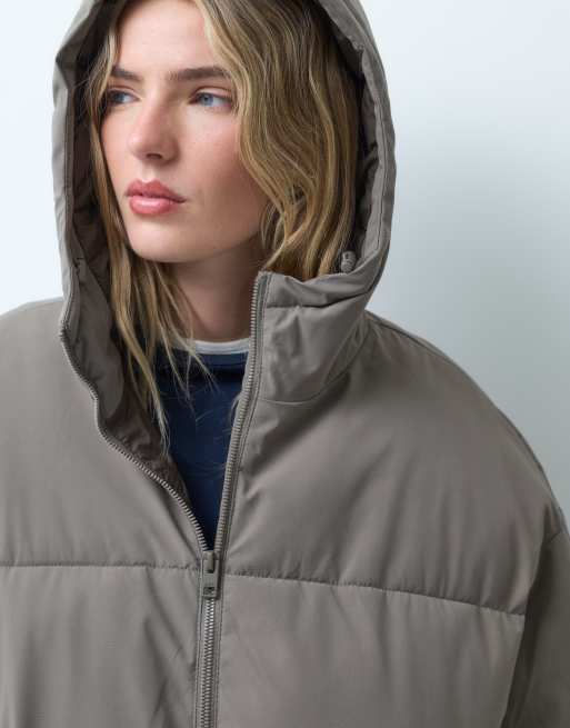 JJXX puffer jacket in khaki, 3 of 4