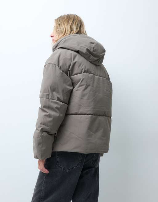 JJXX puffer jacket in khaki, 4 of 4