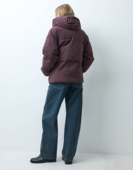 JJXX pufferjacka i burgundy, 2 av 4