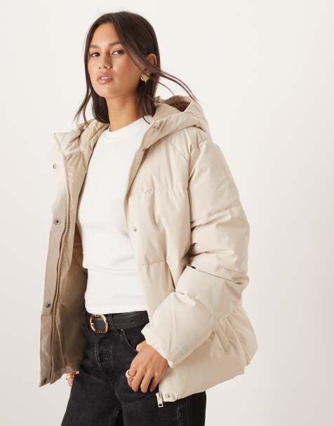JJXX – Pufferjacke in Creme mit Kapuze - view 1