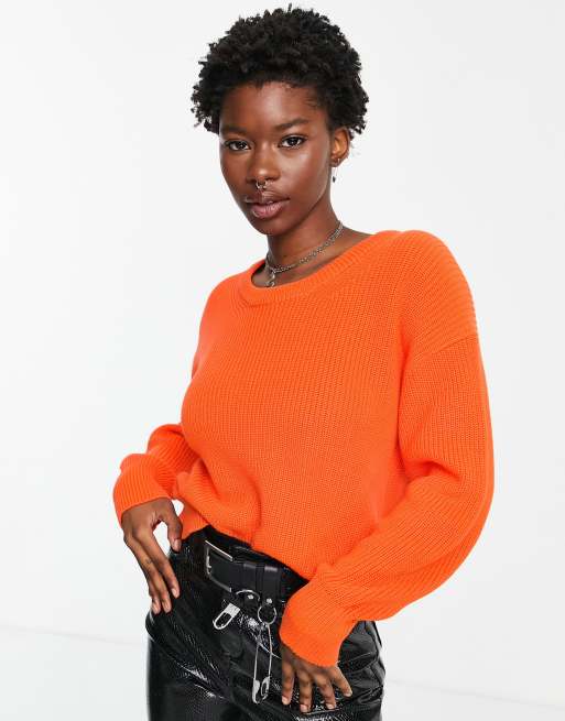 JJXX - Pull côtelé - Orange vif