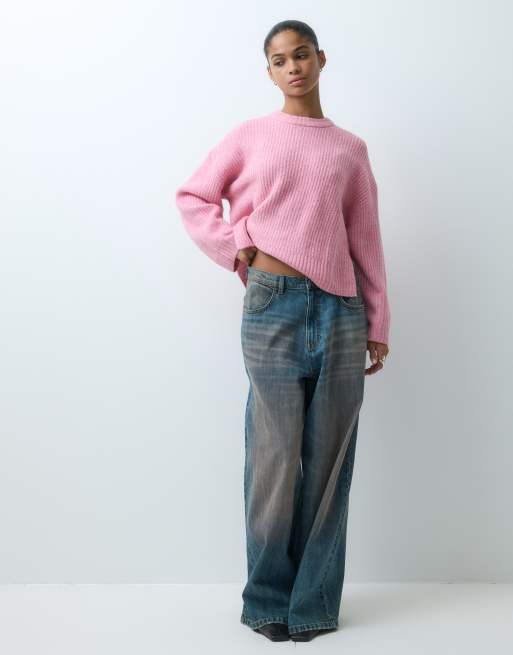 JJXX pull court côtelé duveteux rose clair, 2 de 5