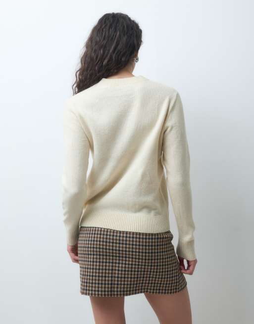 JJXX pull en maille ras de cou beige, 2 de 4