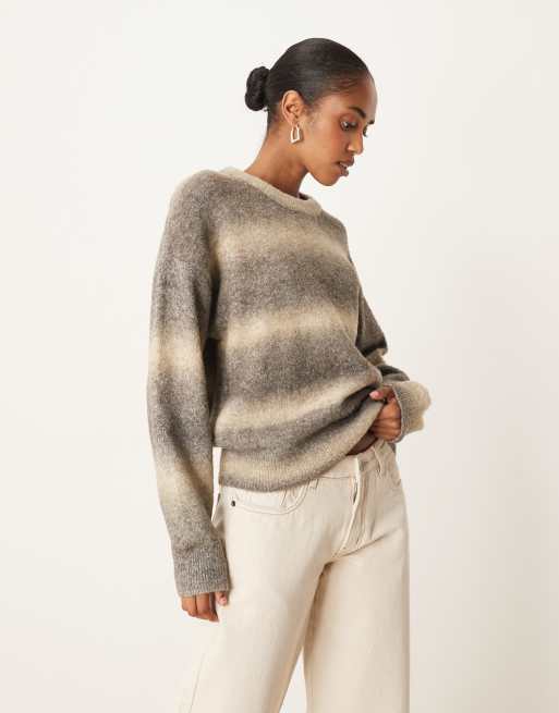 JJXX - Pull teint par section - Marron