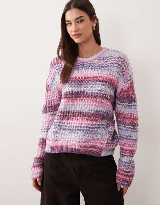 JJXX - Pull teint par sections - Multicolore