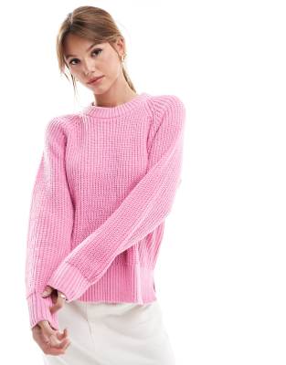 JJXX - Pullover in Rosa mit Rundhalsausschnitt