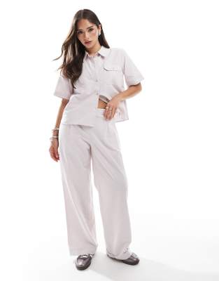 JJXX JJXX pyjama style trousers in pink stripe