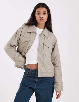 Jjxx Quilted Jacket In Gray