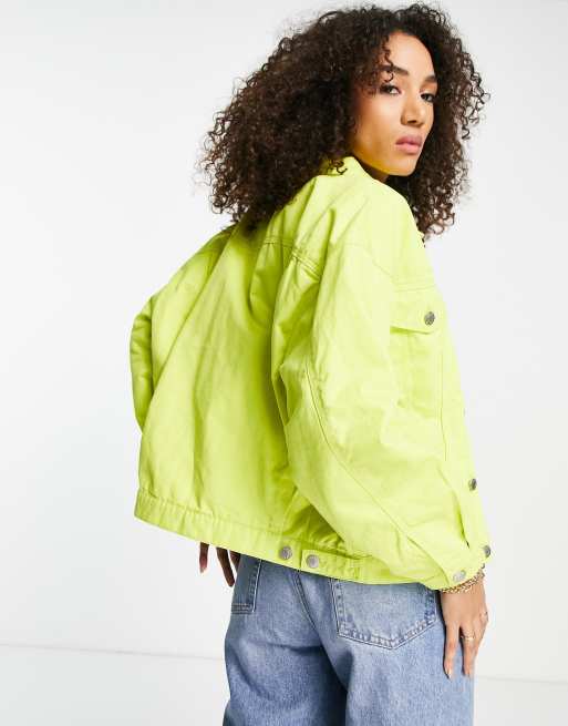 Bright coloured outlet denim jacket