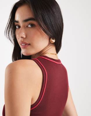 下着・アンダーウェア theredthread S bicolor knit camisole COTTON JERSEY CHEEKY TANGA | LIGHT HEATHER GREY