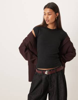 JJXX raglan fitted t-shirt in black