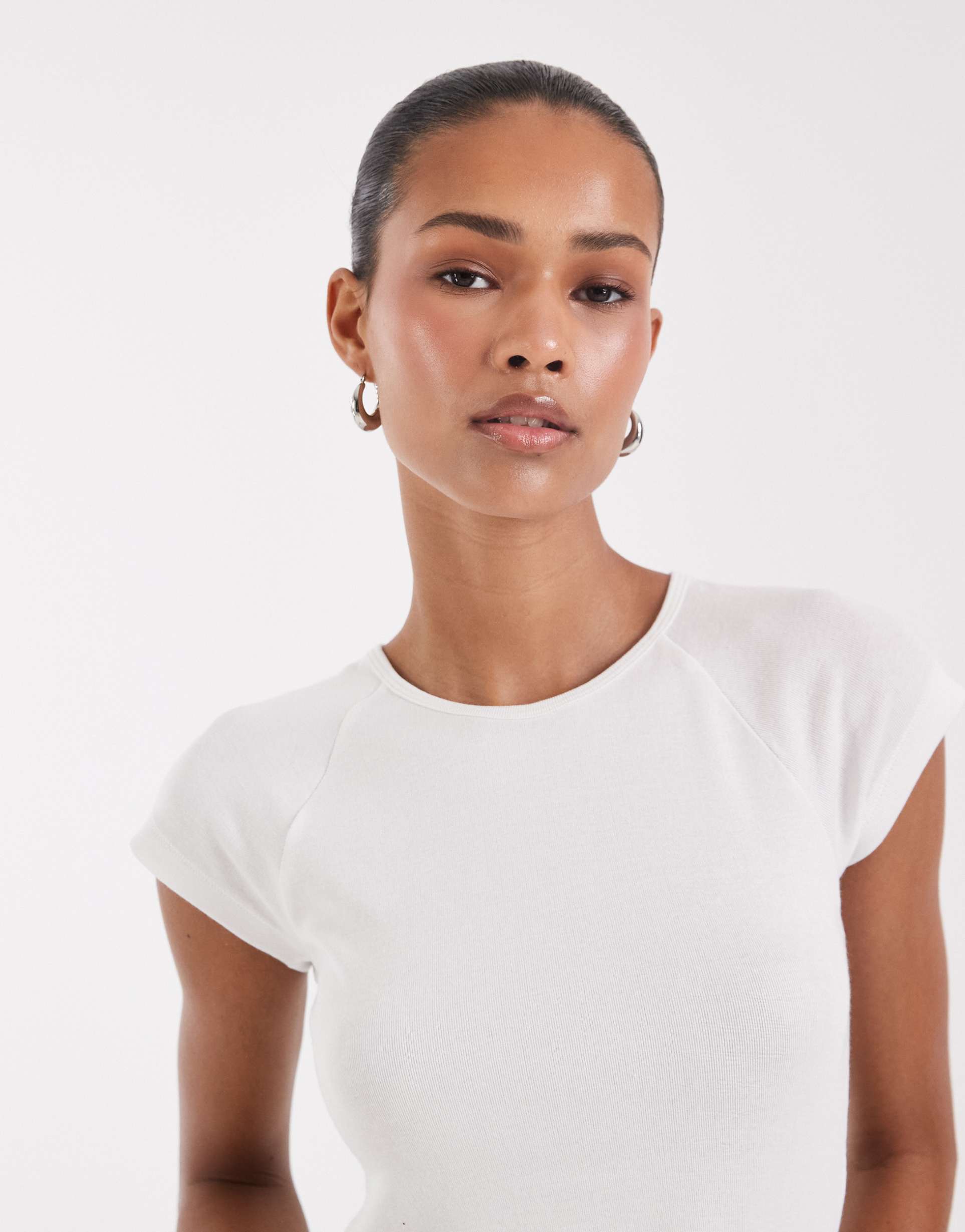 jjxx raglan fitted t-shirt in white