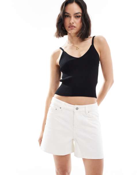 JJXX - Råhvide mom-shorts i denim - view 1