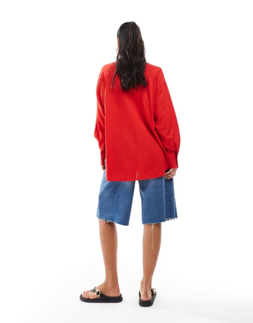 JJXX - Rød oversized skjorte, 2 af 4