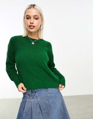 COLLUSION lettuce hem fine knit slash neck knitted top in black