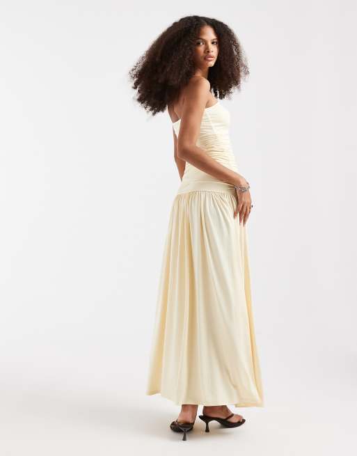 JJXX - Robe bandeau longue à fronces - Jaune beurre, 3 de 4