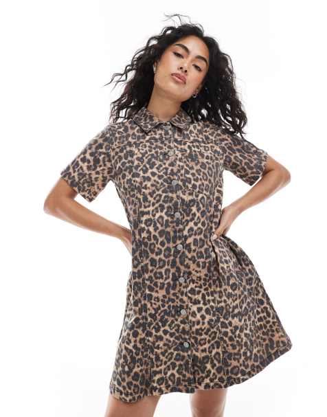 JJXX - Robe courte à imprimé léopard - Multicolore - view 1