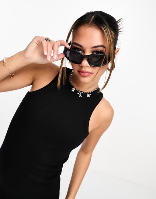 JJXX - Robe longueur mollet côtelée à dos nageur - Noir, 2 de 4