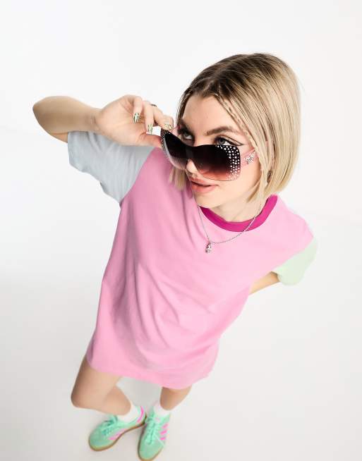 JJXX - Robe t-shirt color block - Multicolore