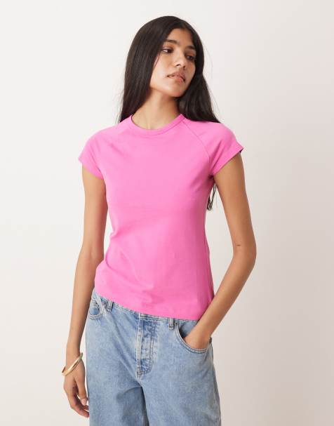 JJXX – Różowy T-shirt z lamówką - view 1