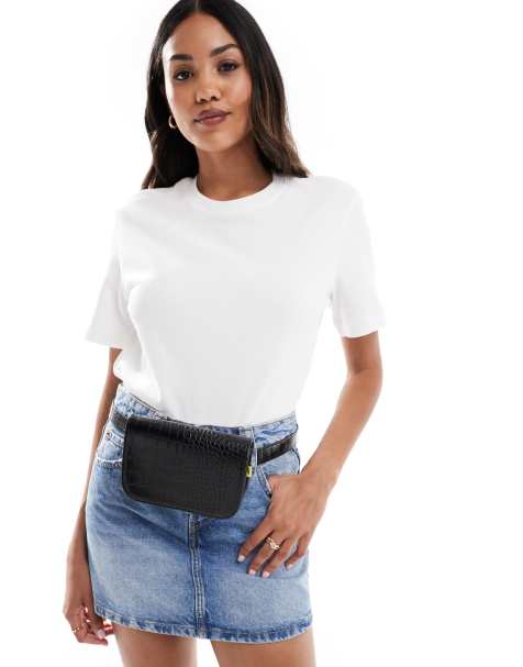 JJXX - Sac ceinture effet croco - Noir - view 1