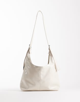 JJXX - Sac porté épaule carré verni - Blanc