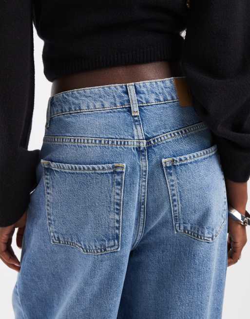 JJXX Sacai baggy barrel plisserede jeans i mellemvask, 4 af 5