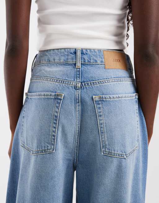 JJXX - Sacai - Jeans ampi a cilindro con strappi lavaggio medio, 4 di 5