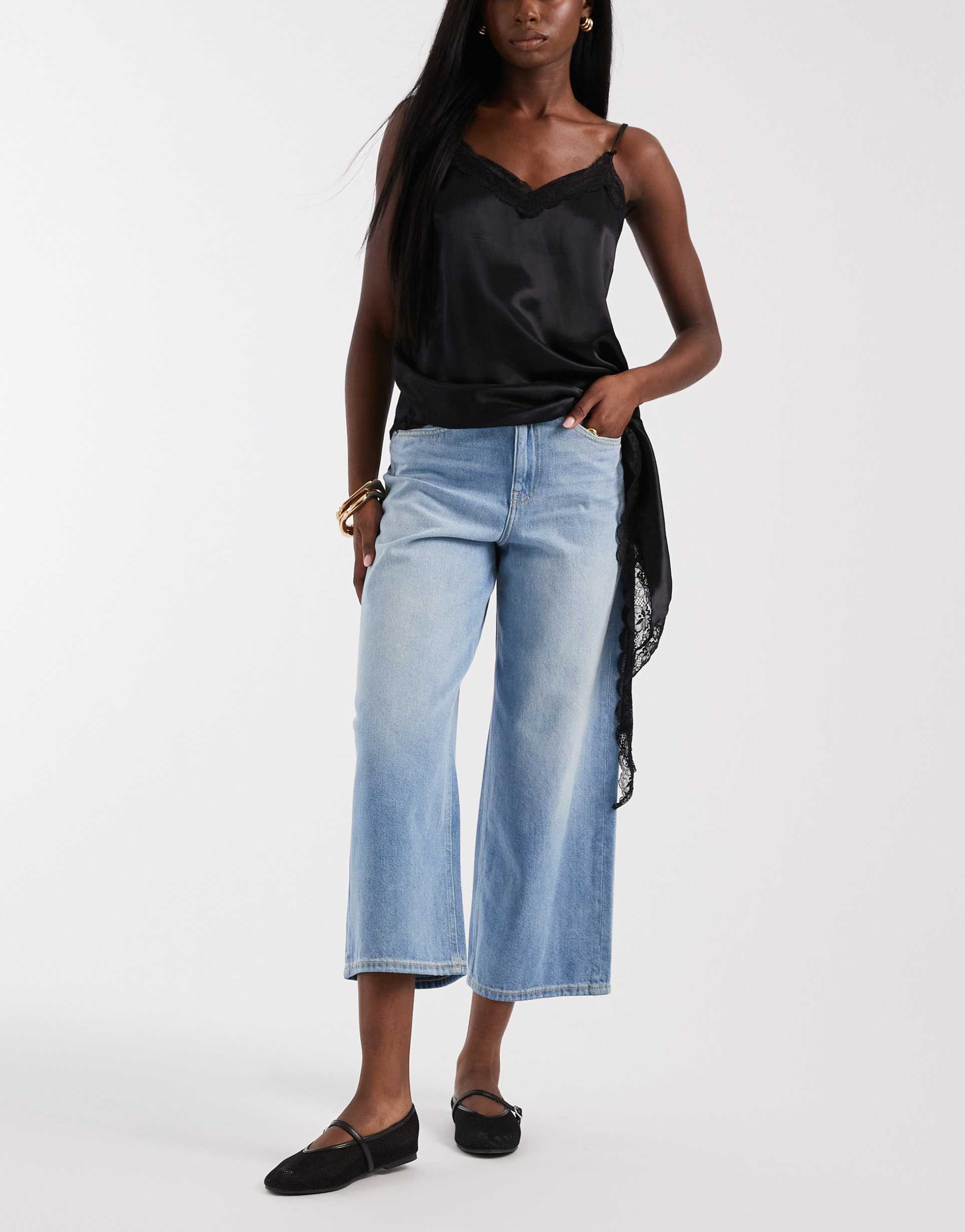 jjxx santiago wide leg jeans in light blue