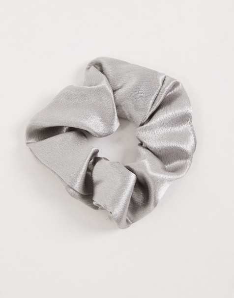 JJXX - Satijnen scrunchie in zilver - view 1