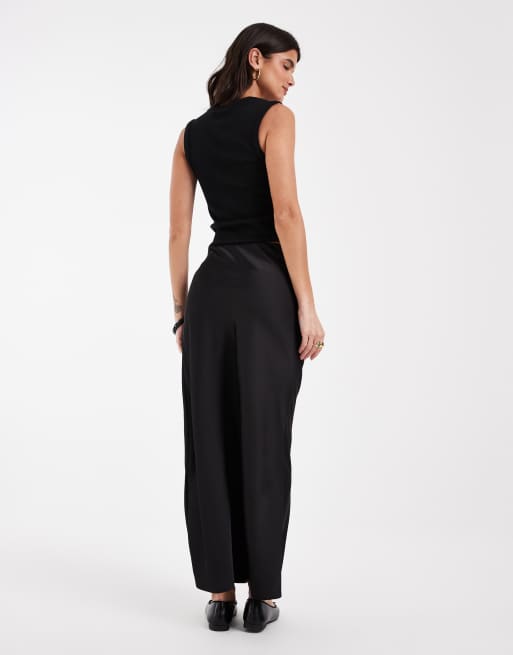 JJXX satin maxikjol i svart, 2 av 5