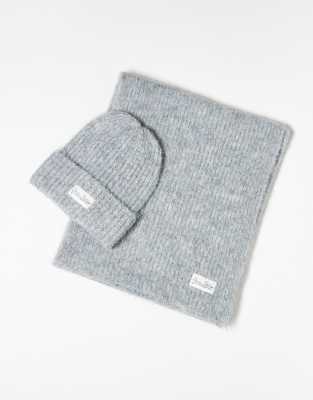 JJXX JJXX scarf & beanie gift box set in grey