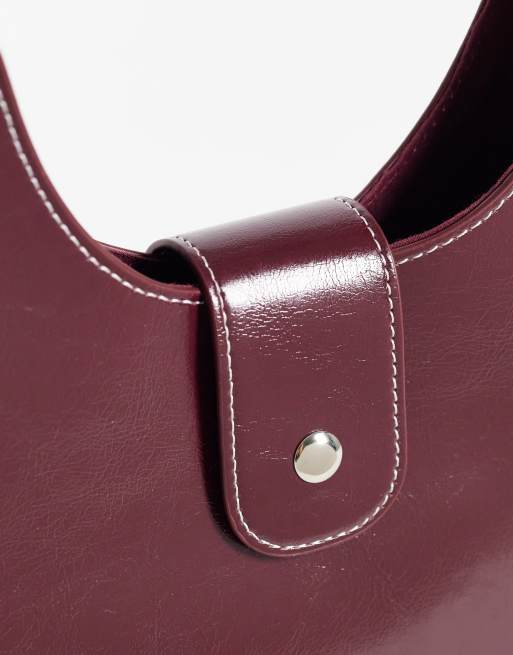 JJXX Schultertasche in tiefem Burgunderrot, 3 von 4