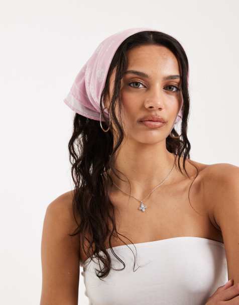 JJXX - Sciarpa stile bandana rosa chiaro - view 1