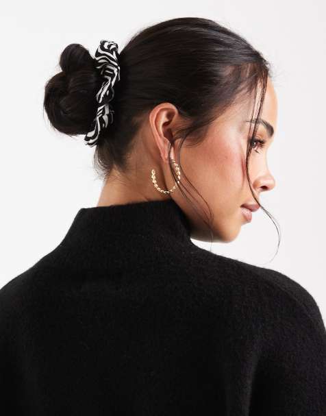 JJXX scrunchie in zebra print - view 1