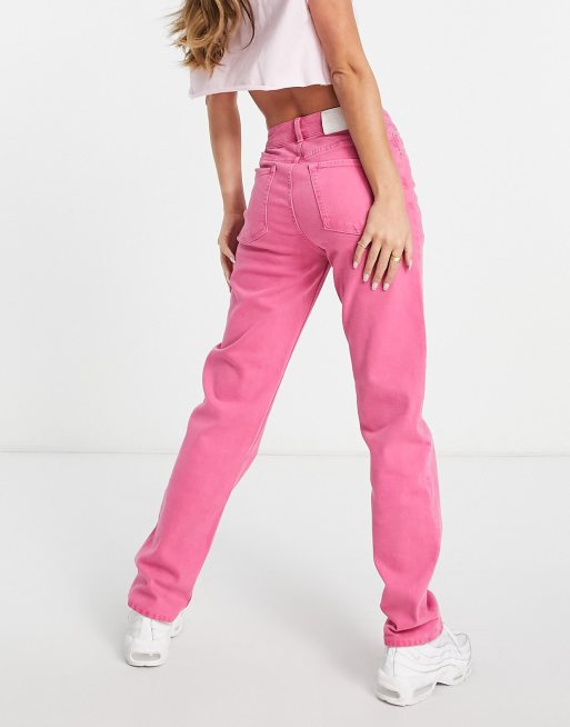 Pink High-Waisted Baggy Jeans – SEOUL STYLEZ