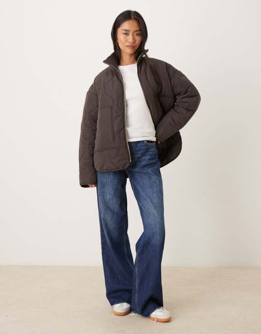 JJXX – Serena – Hochgeschlossene Steppjacke in Braun, 2 von 4