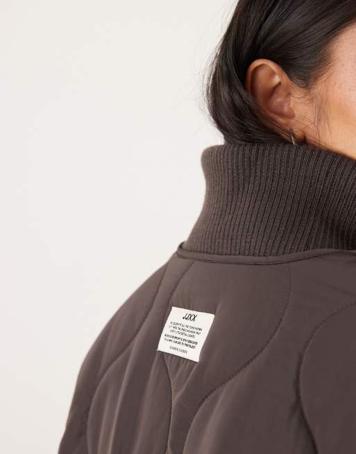 JJXX – Serena – Hochgeschlossene Steppjacke in Braun, 3 von 4